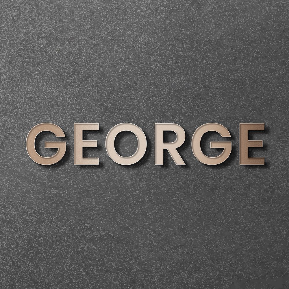 George typography in gold design element vector