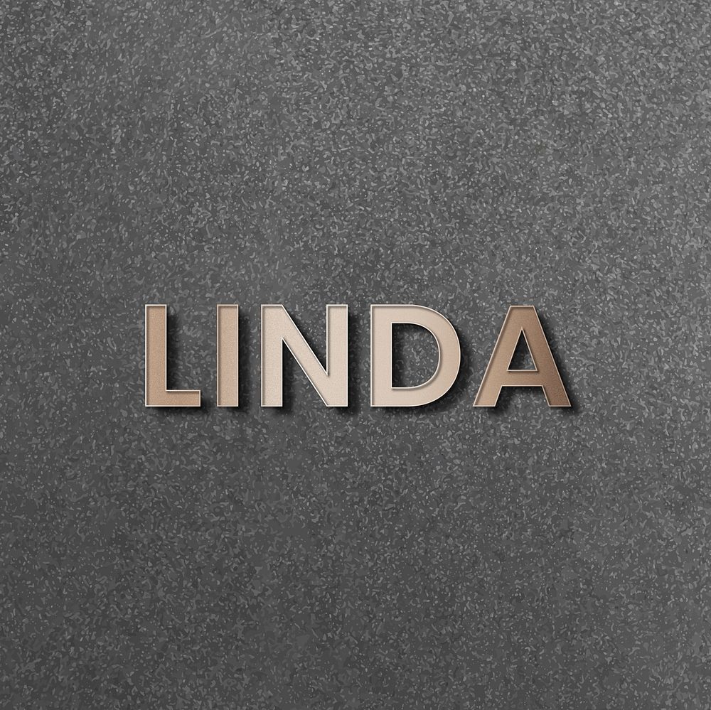 Linda typography in gold design element vector