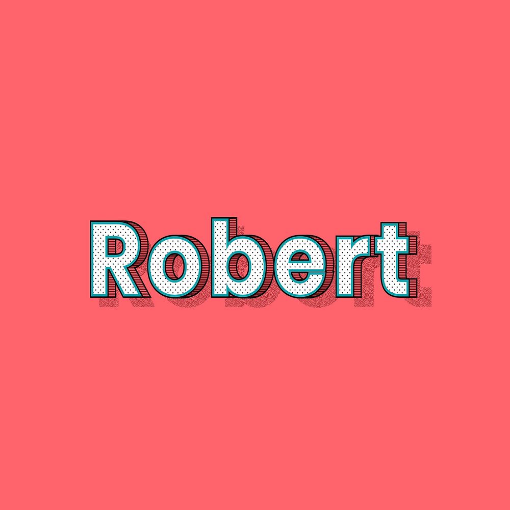 Robert name halftone vector word typography