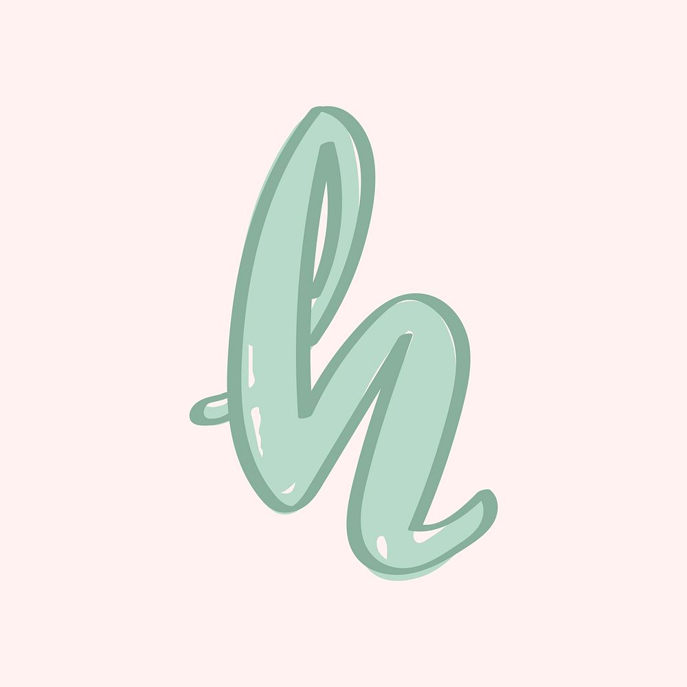 H letter doodle typography vector font