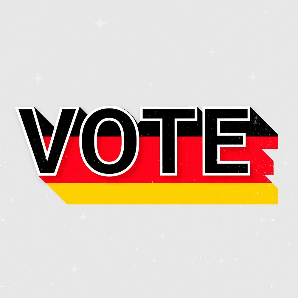 German flag vote text psd election