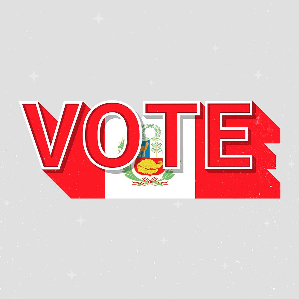 Peru flag vote text psd election