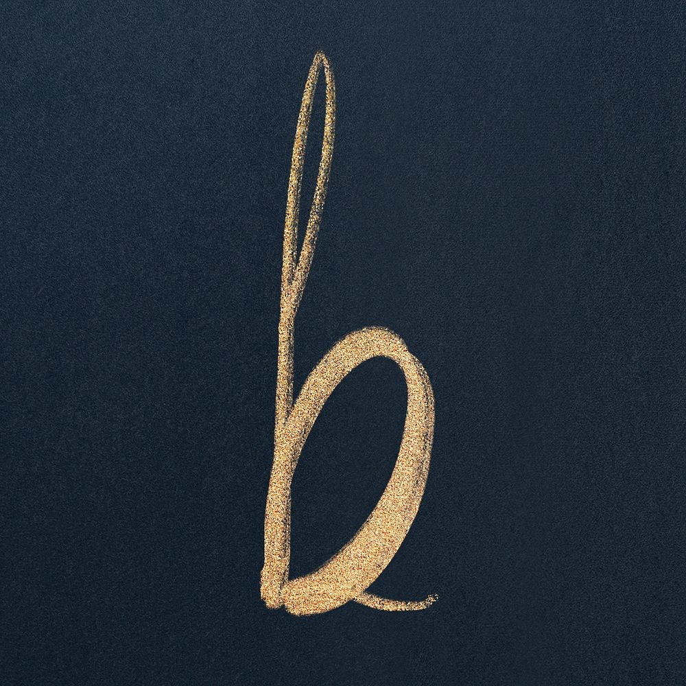 Hand drawn letter B psd lettering typography font