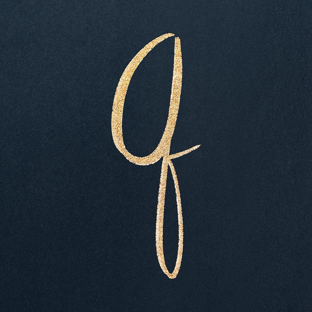 Hand drawn letter Q vector lettering typography font