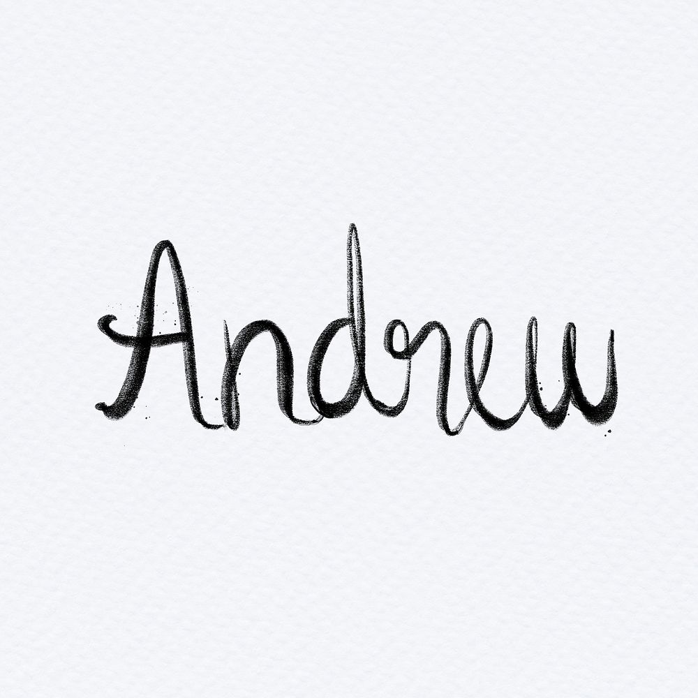 Hand drawn Andrew psd font typography