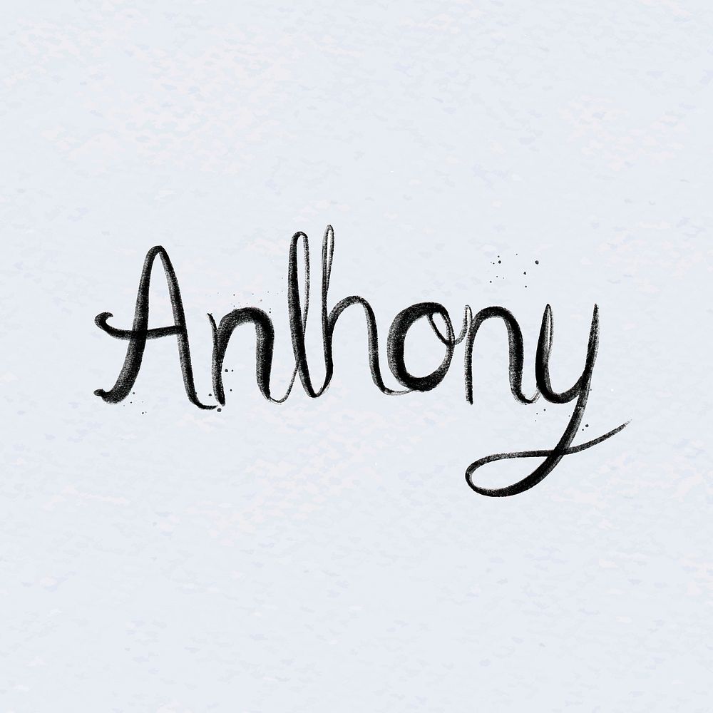Hand drawn Anthony font vector typography
