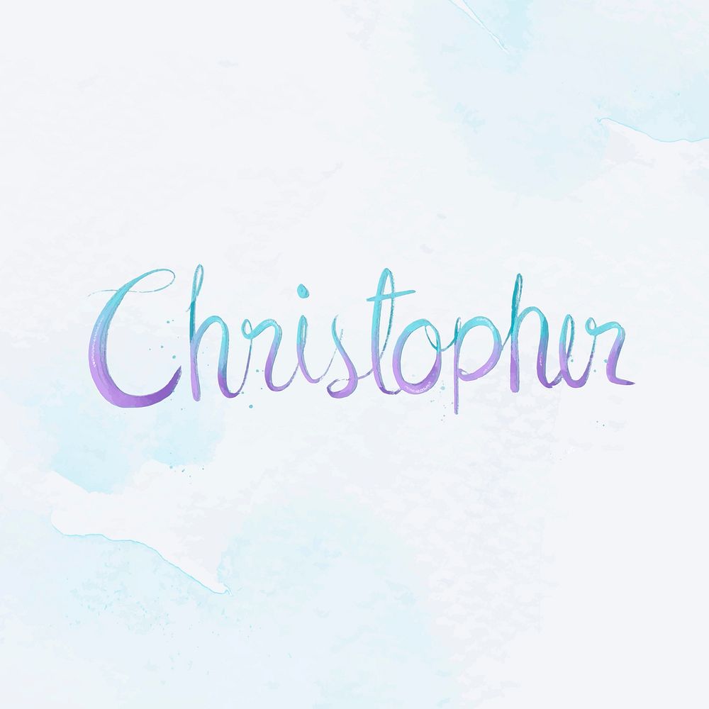 Christopher two colored vector font typography