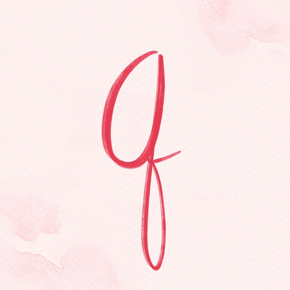 Letter q typography psd brush stroke font