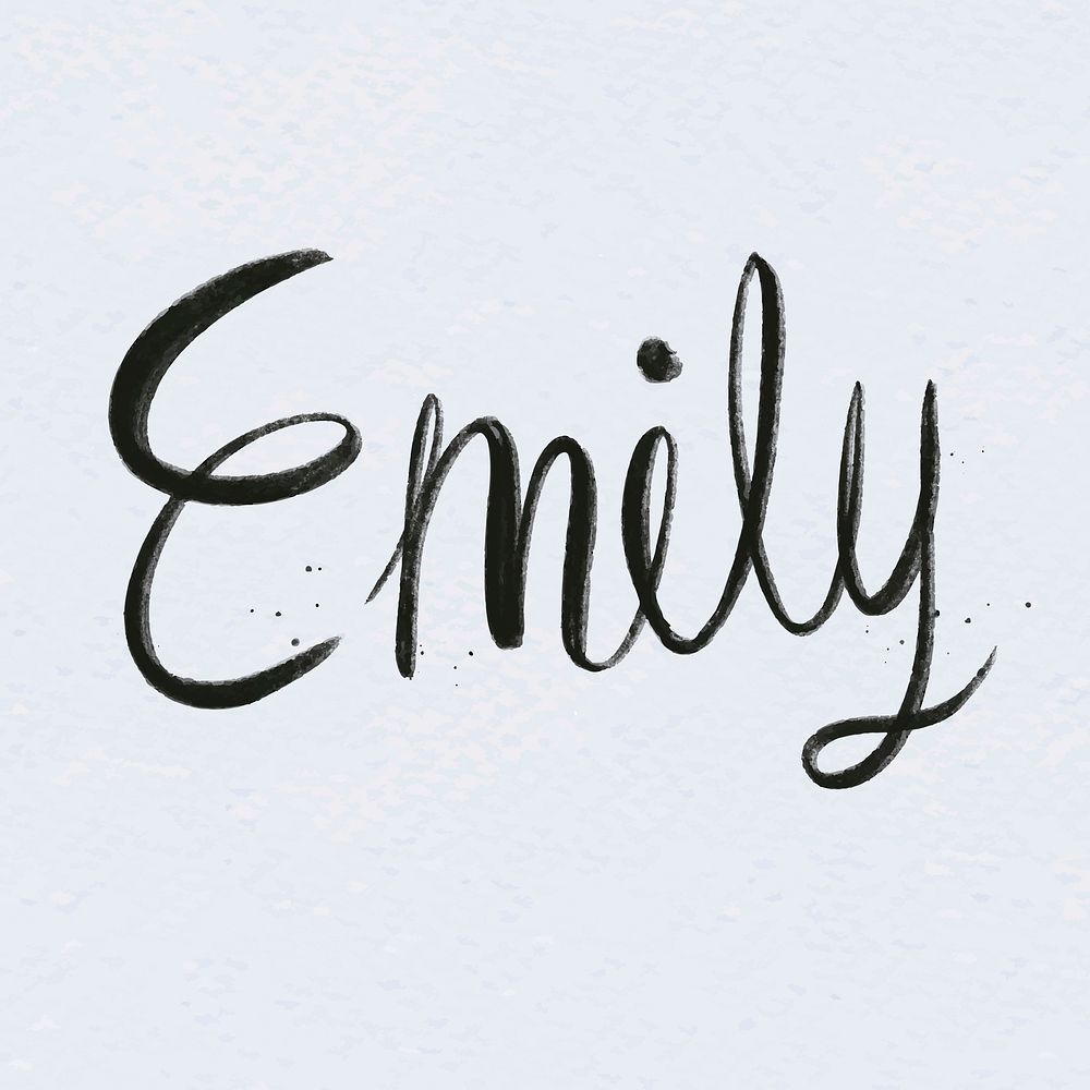 Hand drawn Emily font vector typography