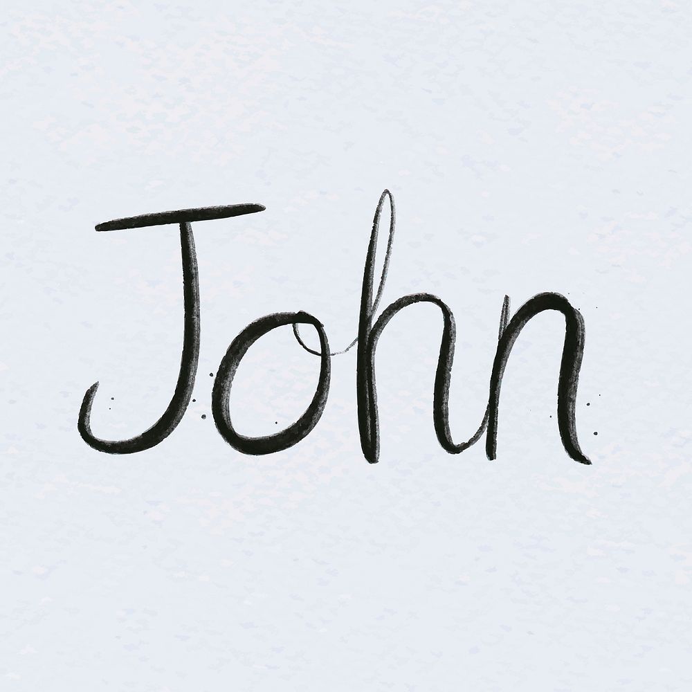 Hand drawn John font vector typography