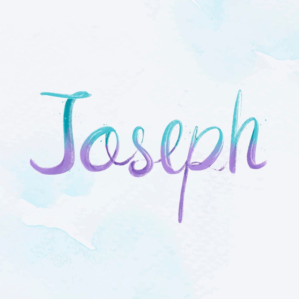 Joseph name word vector typography