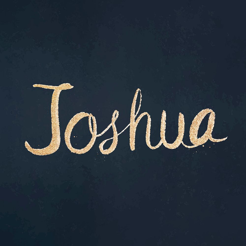 Joshua sparkling gold vector font typography
