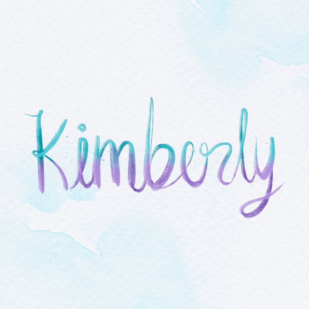 Cursive Kimberly name script psd font