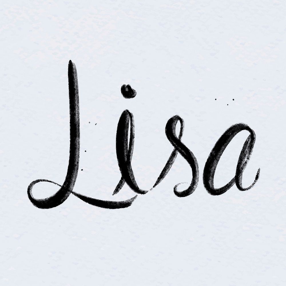 Hand drawn vector Lisa font typography