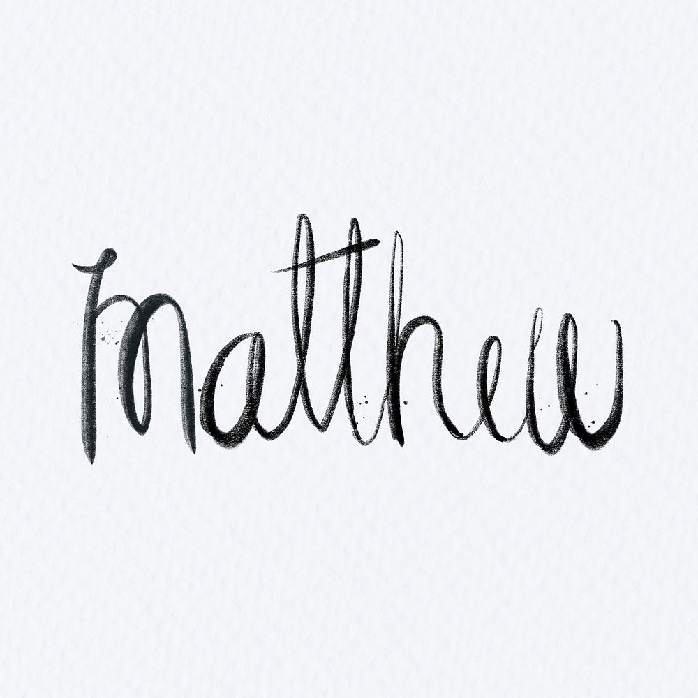 Hand drawn psd Matthew font typography
