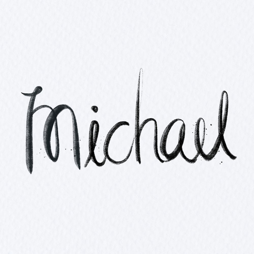 Psd hand drawn Michael font typography
