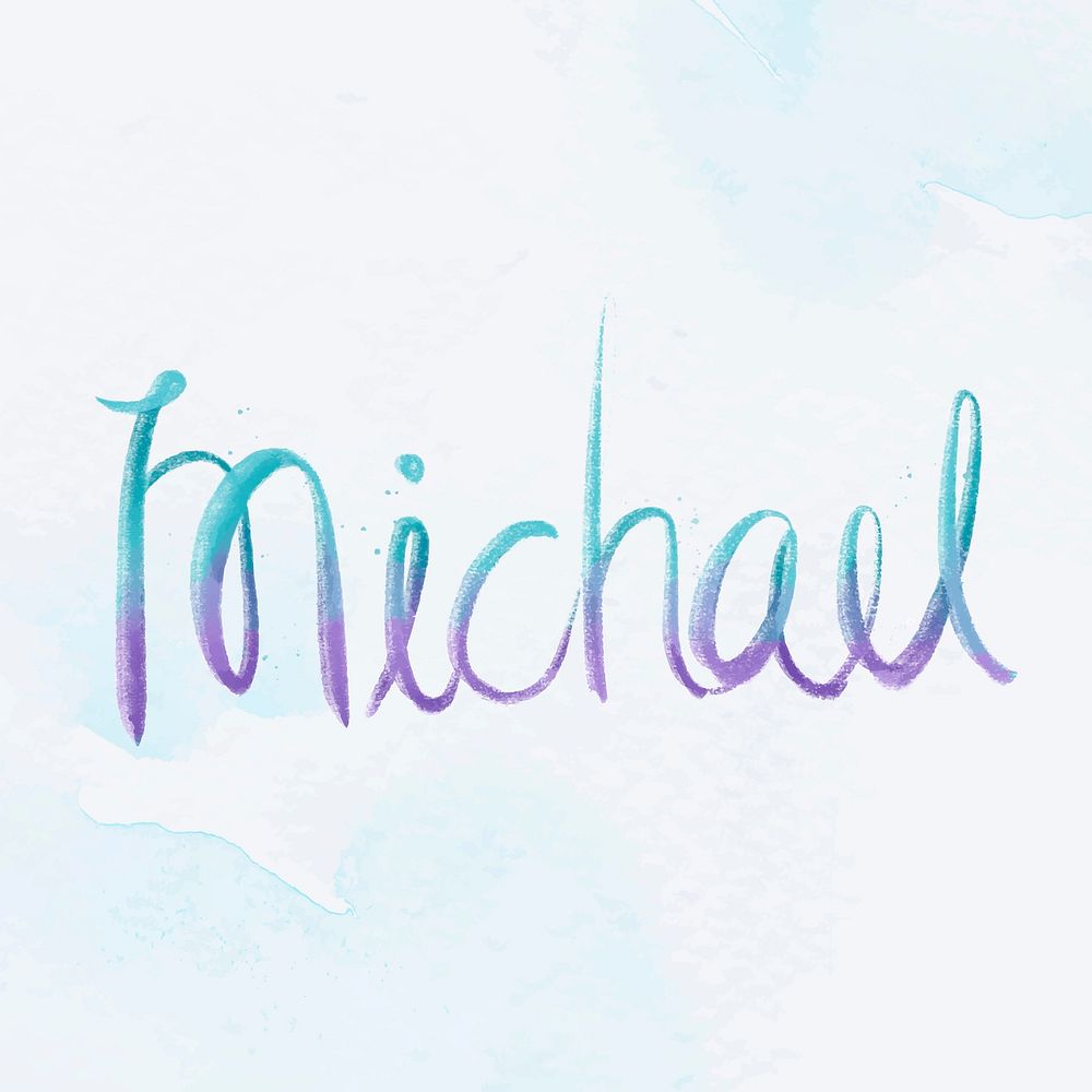 Michael male name vector lettering font