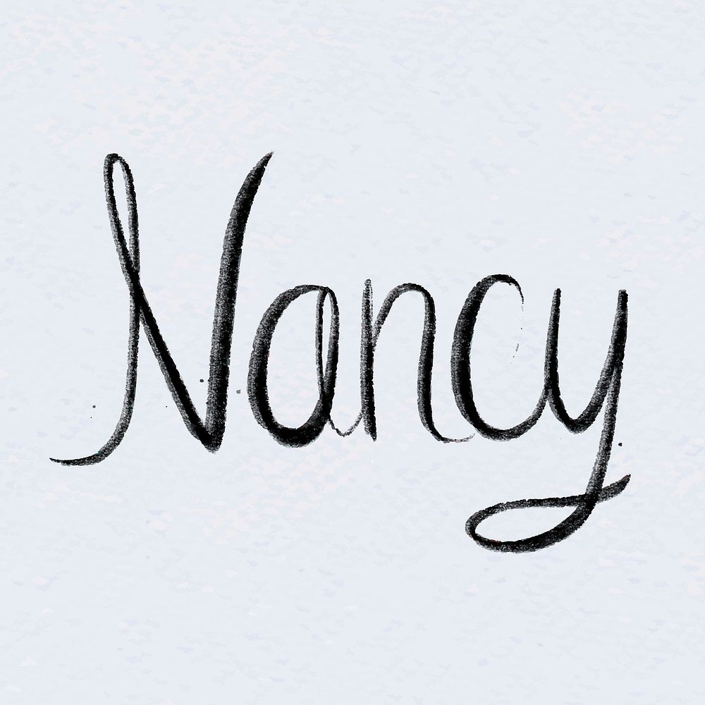 Vector hand drawn Nancy font typography