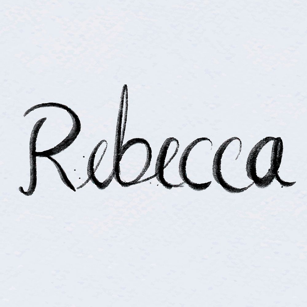 Hand drawn Rebecca font vector typography