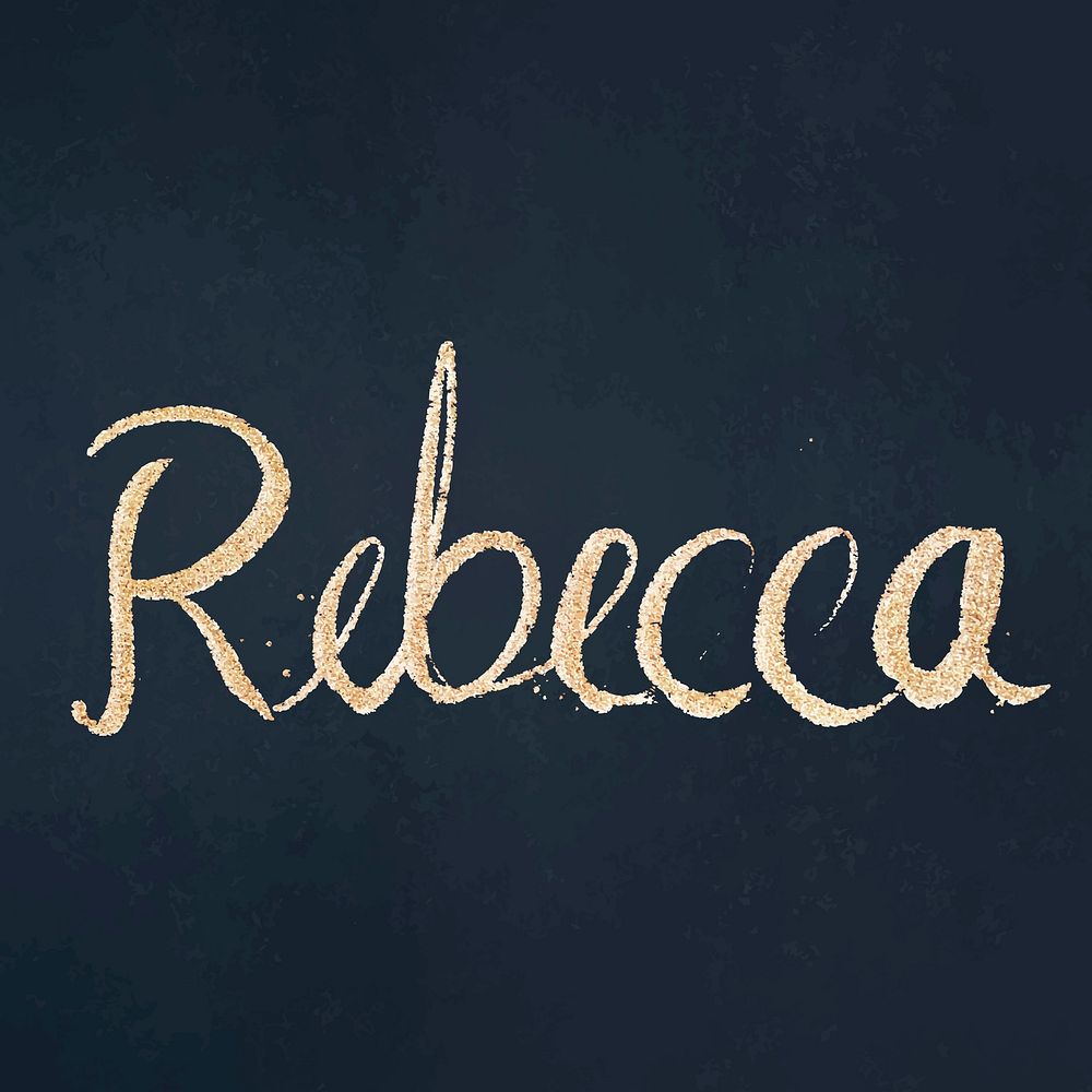 Rebecca sparkling gold font vector typography