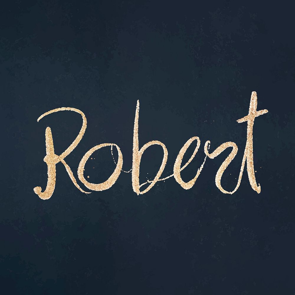 Robert vector sparkling gold font typography