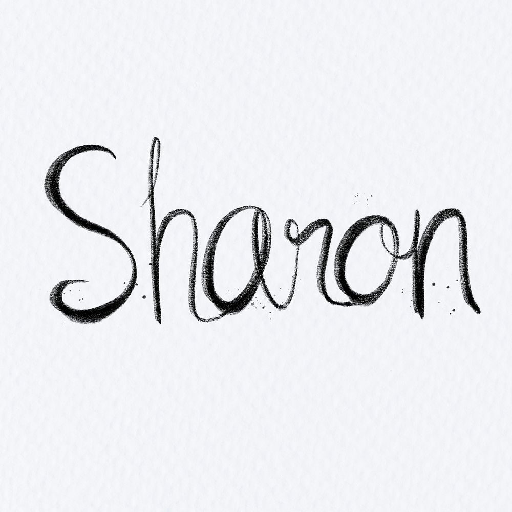 Hand drawn psd Sharon font typography