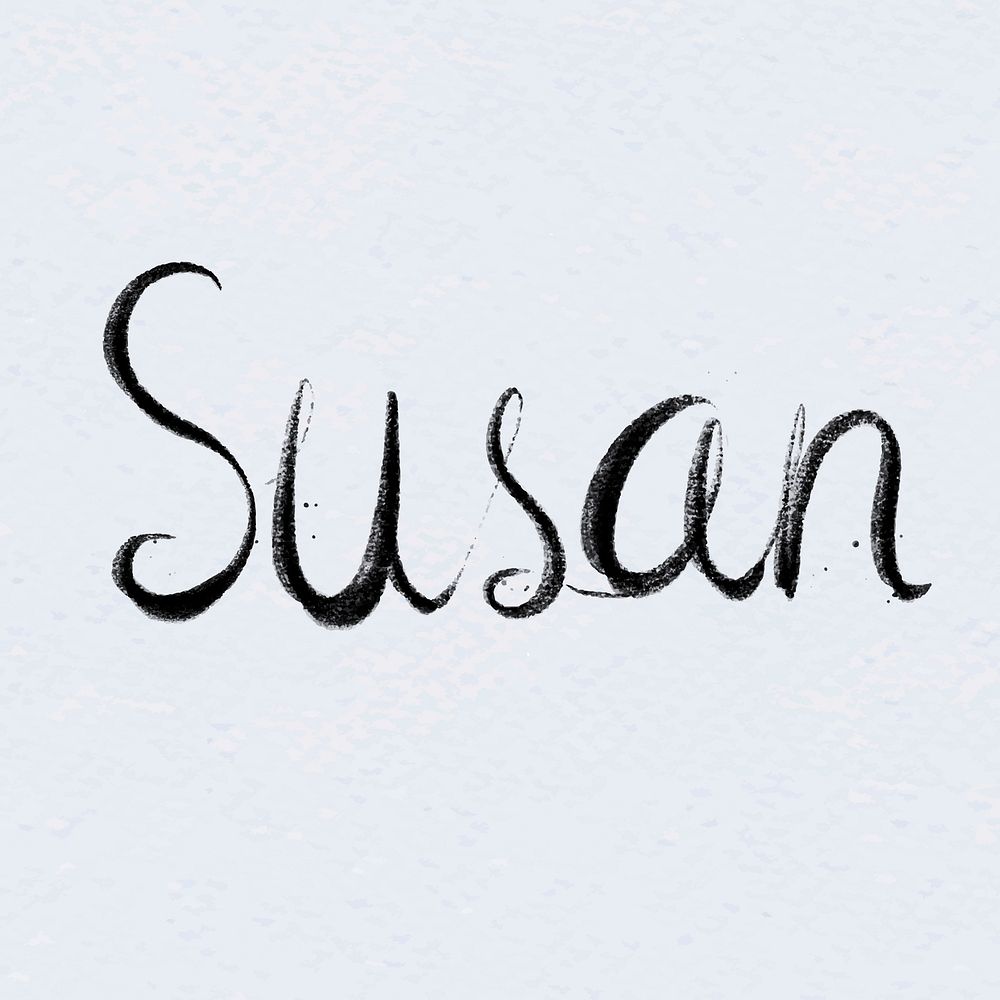 Vector Susan hand drawn font typography