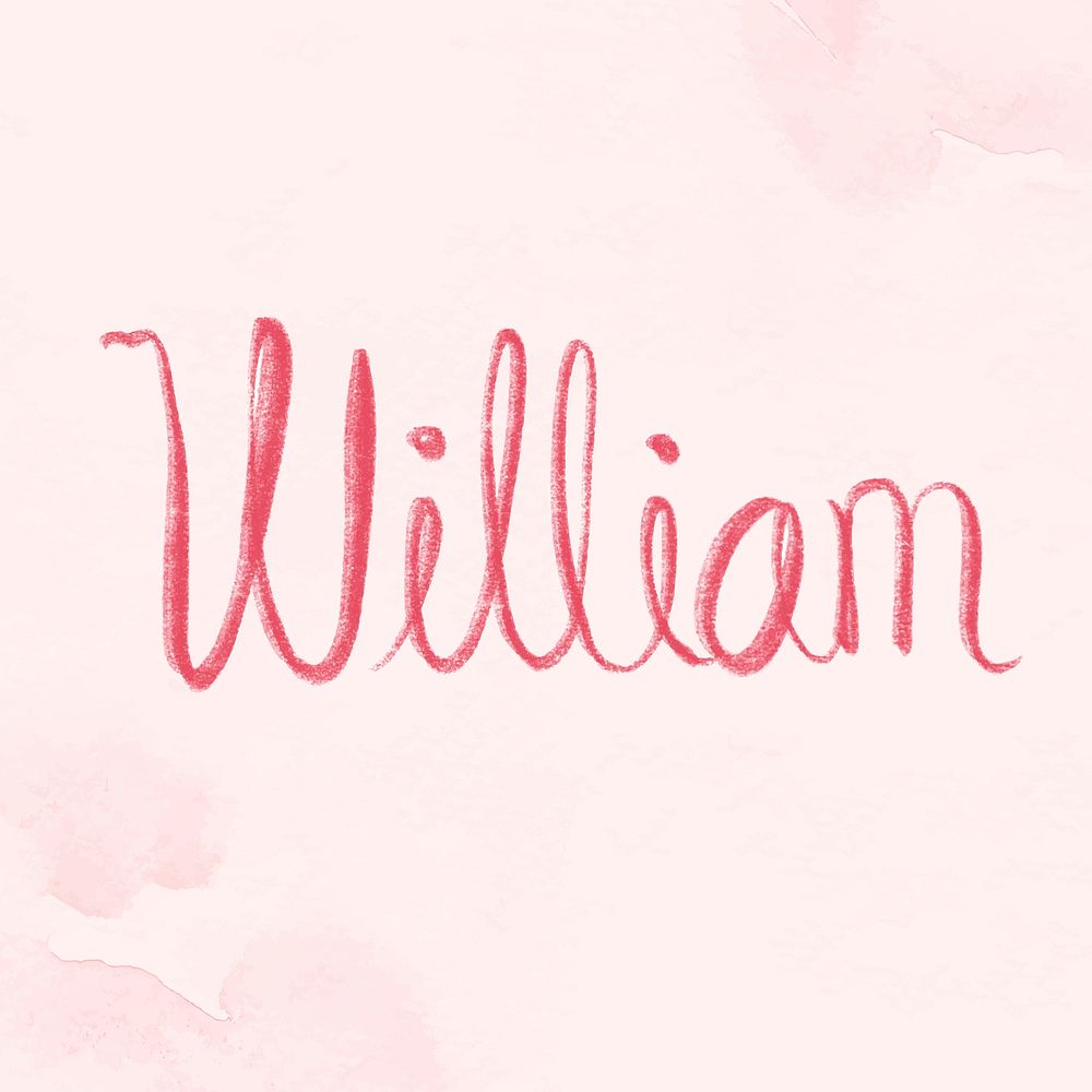 William male vector name calligraphy font