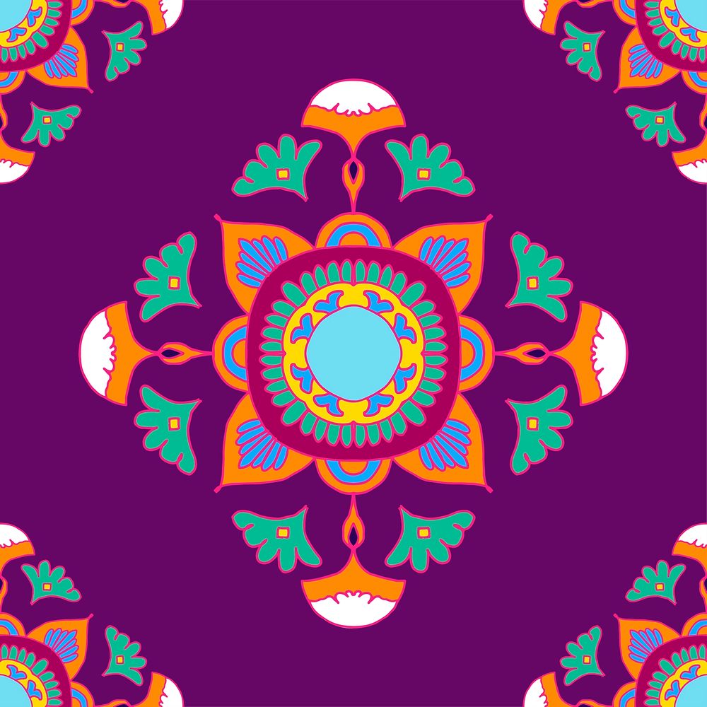 Indian mandala rangoli pattern background