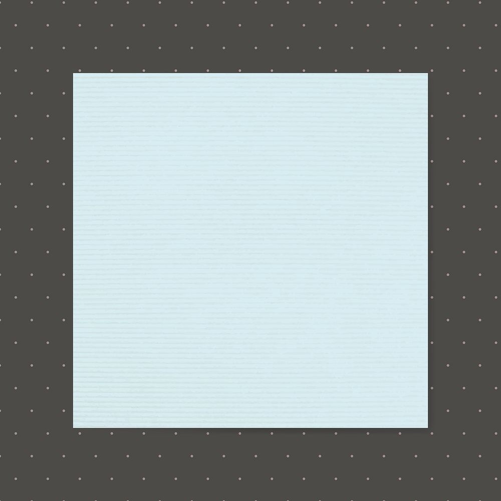 Blank pastel blue square notepaper graphic