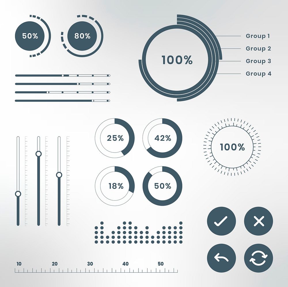 Infographic dashboard business data analysis