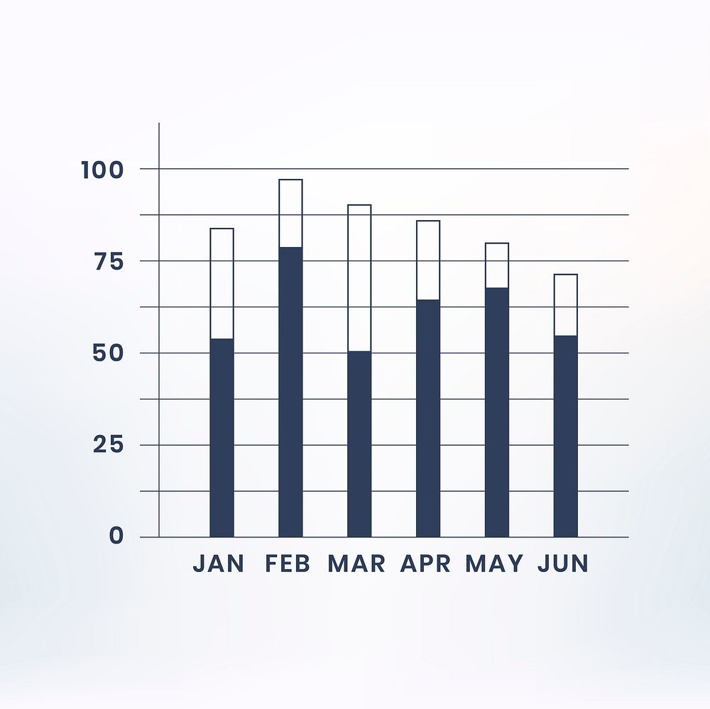 Marketing bar chart data analysis infographic