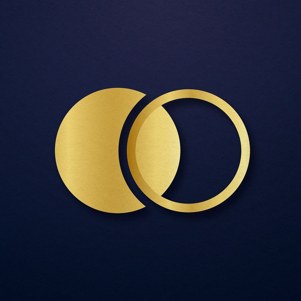 Luxury business logo gold icon illustration