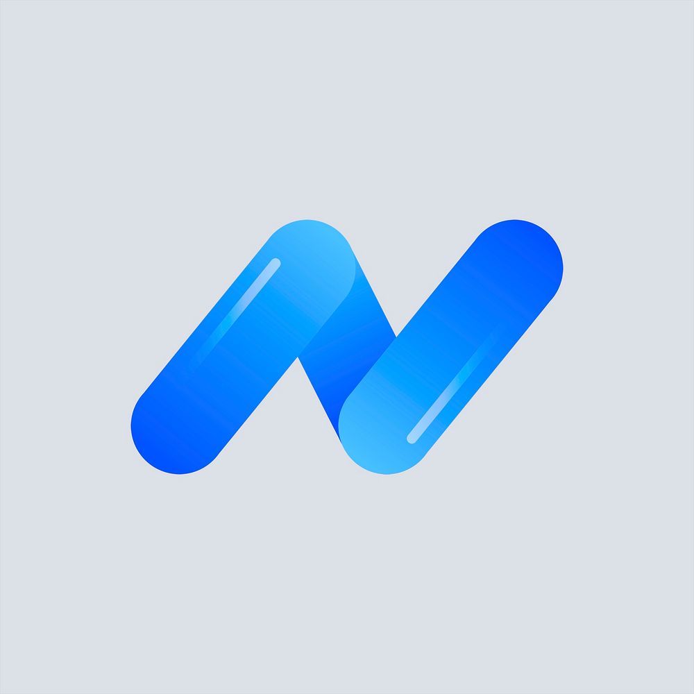 Simple business logo blue gradient icon illustration