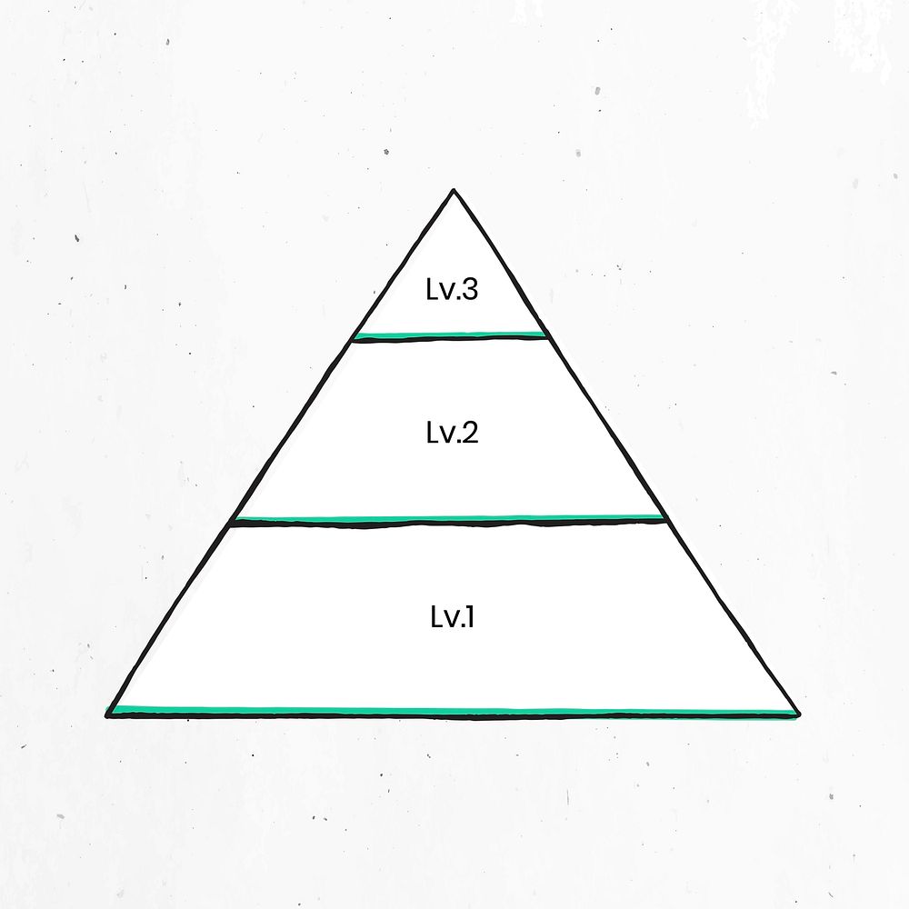 Simple green pyramid chart clipart
