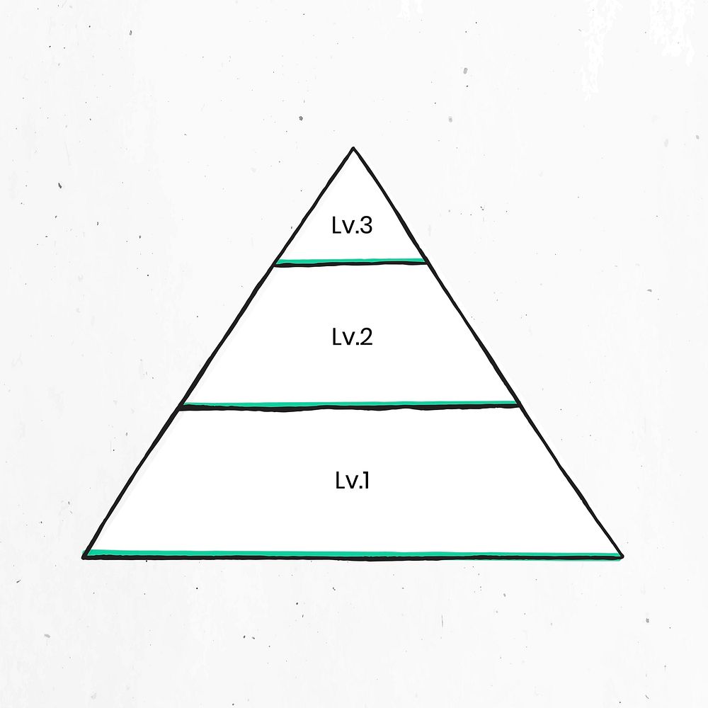 Green pyramid chart vector clipart