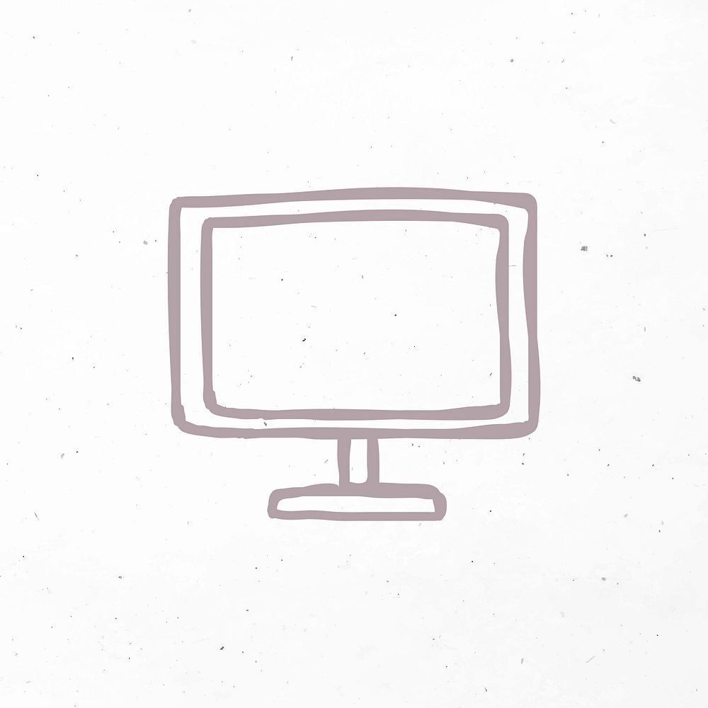 Simple hand drawn computer vector icon