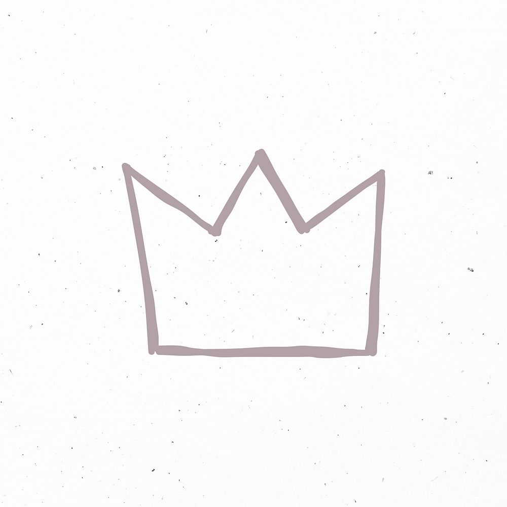Simple hand drawn crown psd clipart