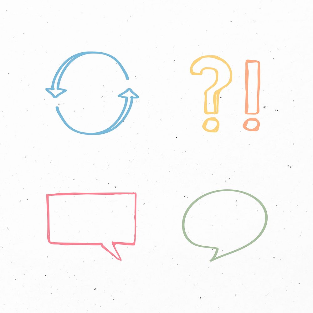 Business speech bubbles psd colorful collection