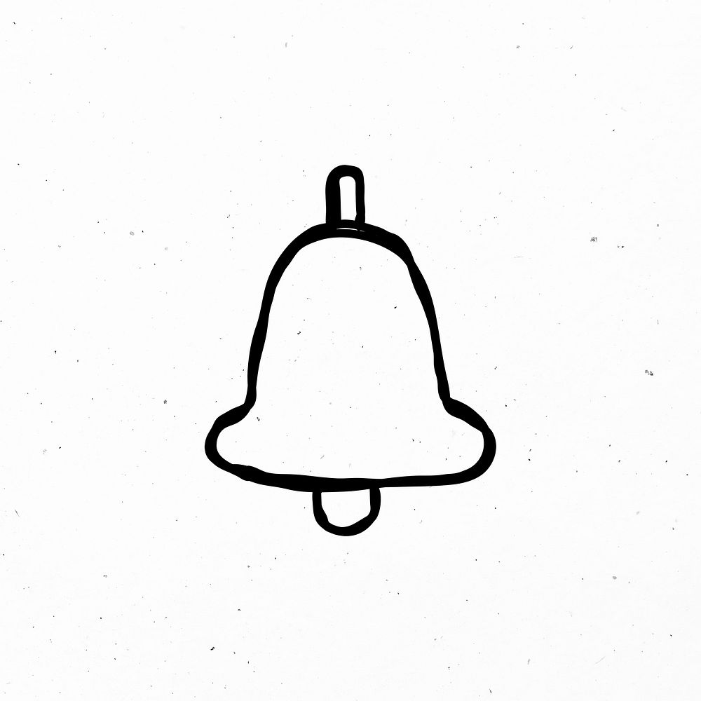 Minimal hand draw bell psd symbol