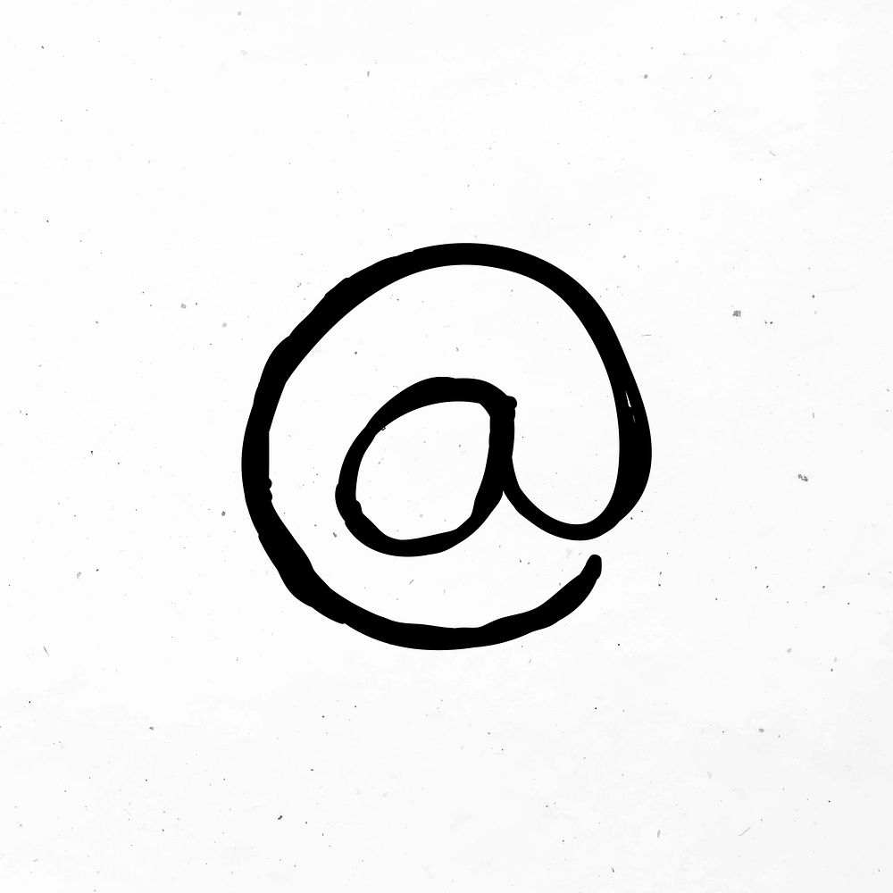 Minimal hand drawn mail symbol