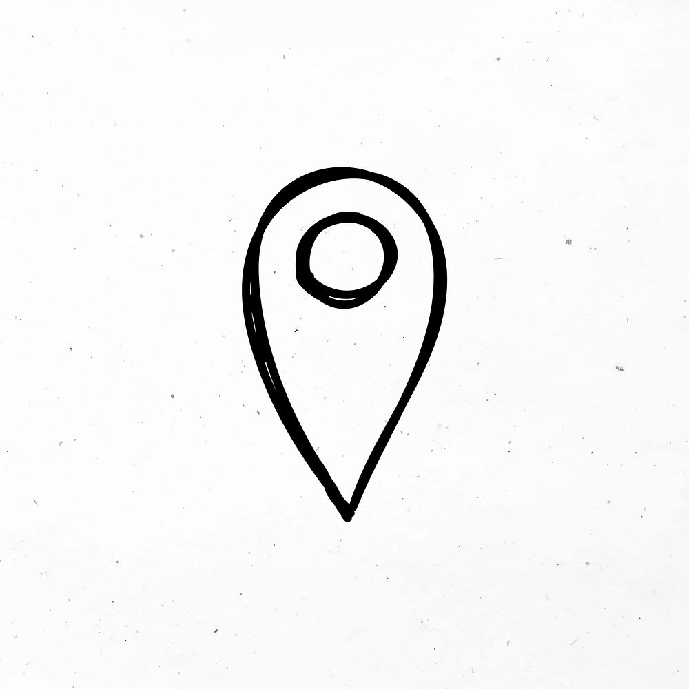 Hand drawn current location symbol