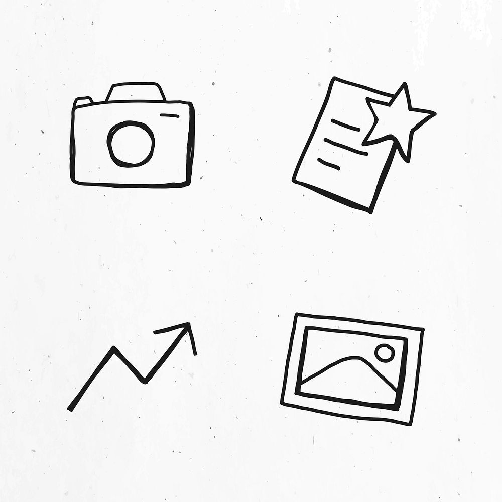 Simple business icon vector for marketing set