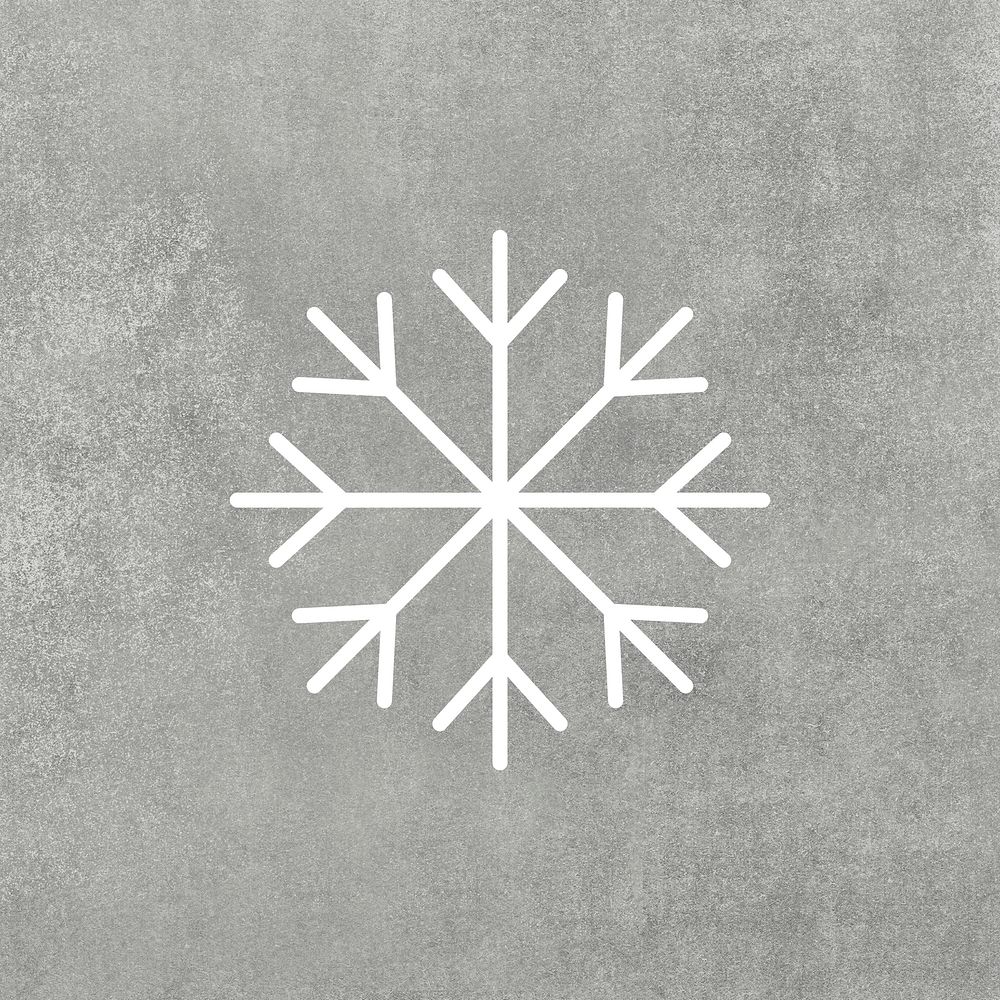 Snowflake icon weather forecast user interface