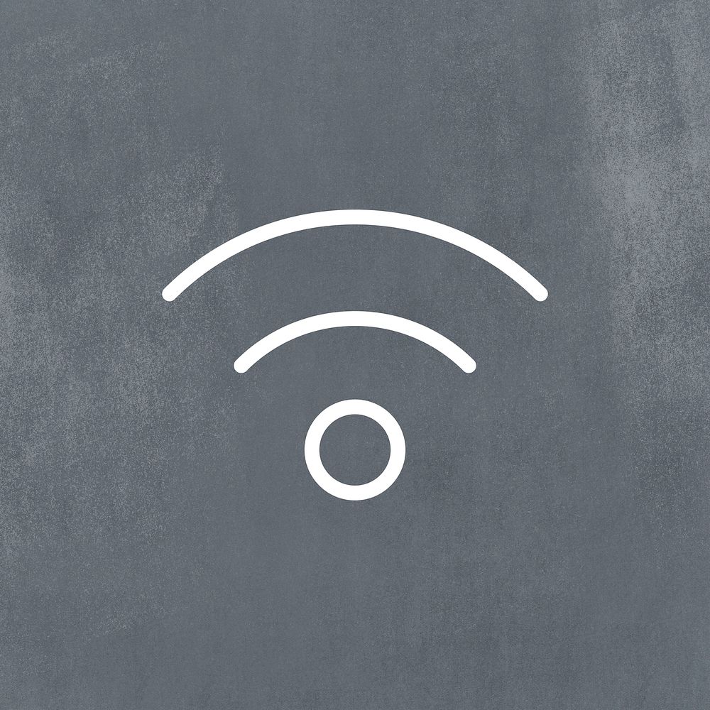 Wifi symbol on gray background user interface