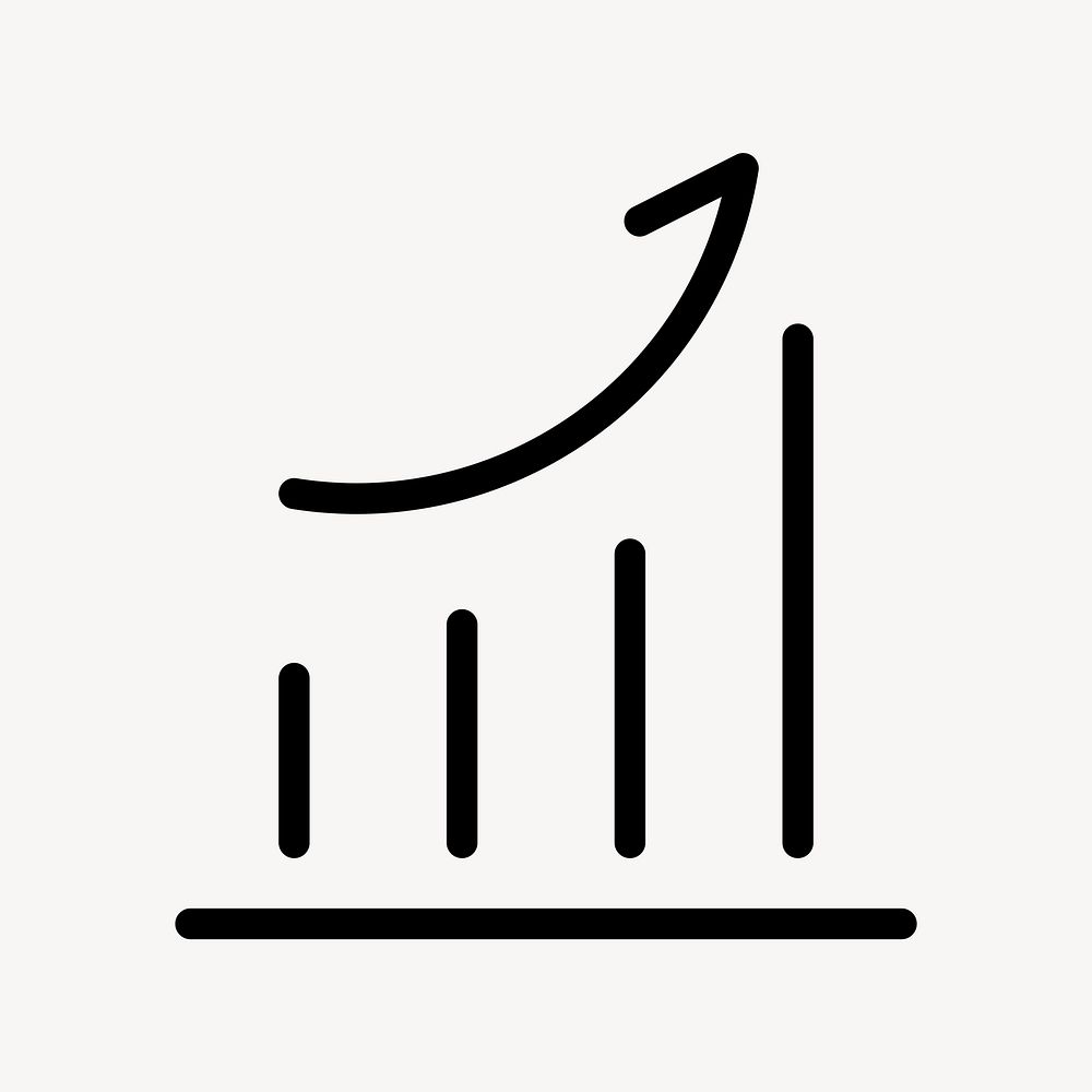 Growth graph business icon