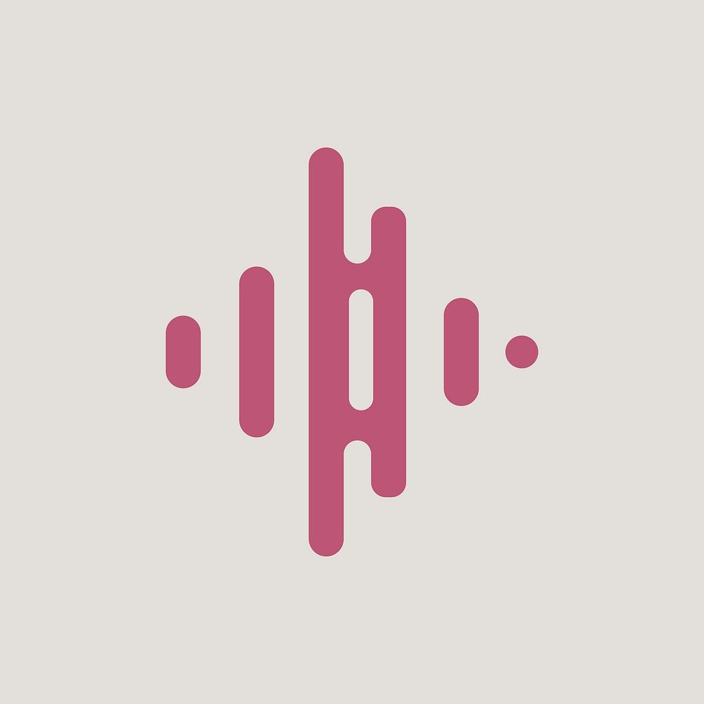 Audio wave music icon minimal design