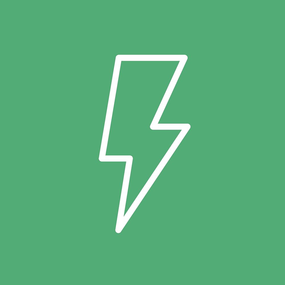 Lightning icon psd for business in simple line