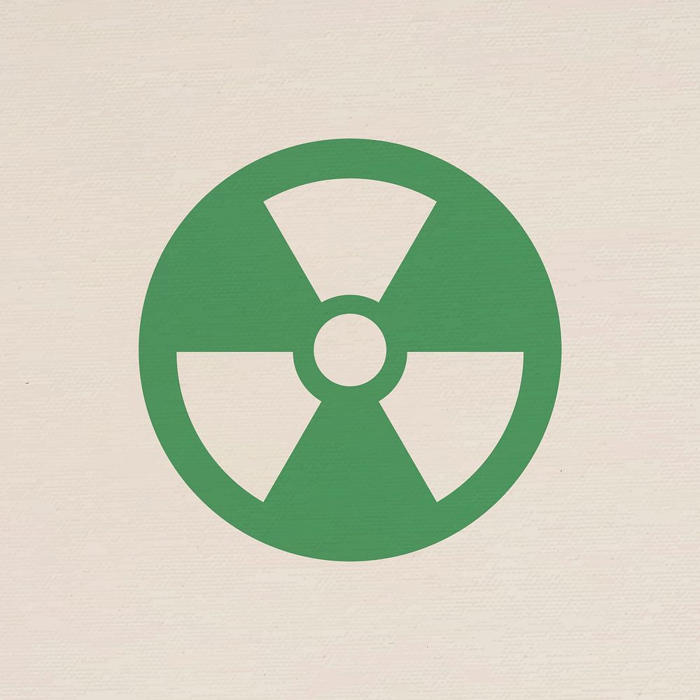 Radiation hazard symbol icon psd in flat design