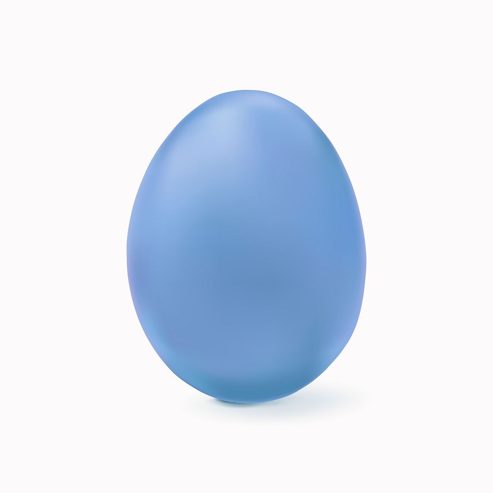 Blue Easter egg 3D psd matte festive celebration